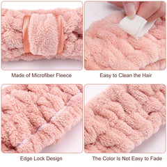 WILLBOND headband in use during facial routine showing hands-free skincare convenience