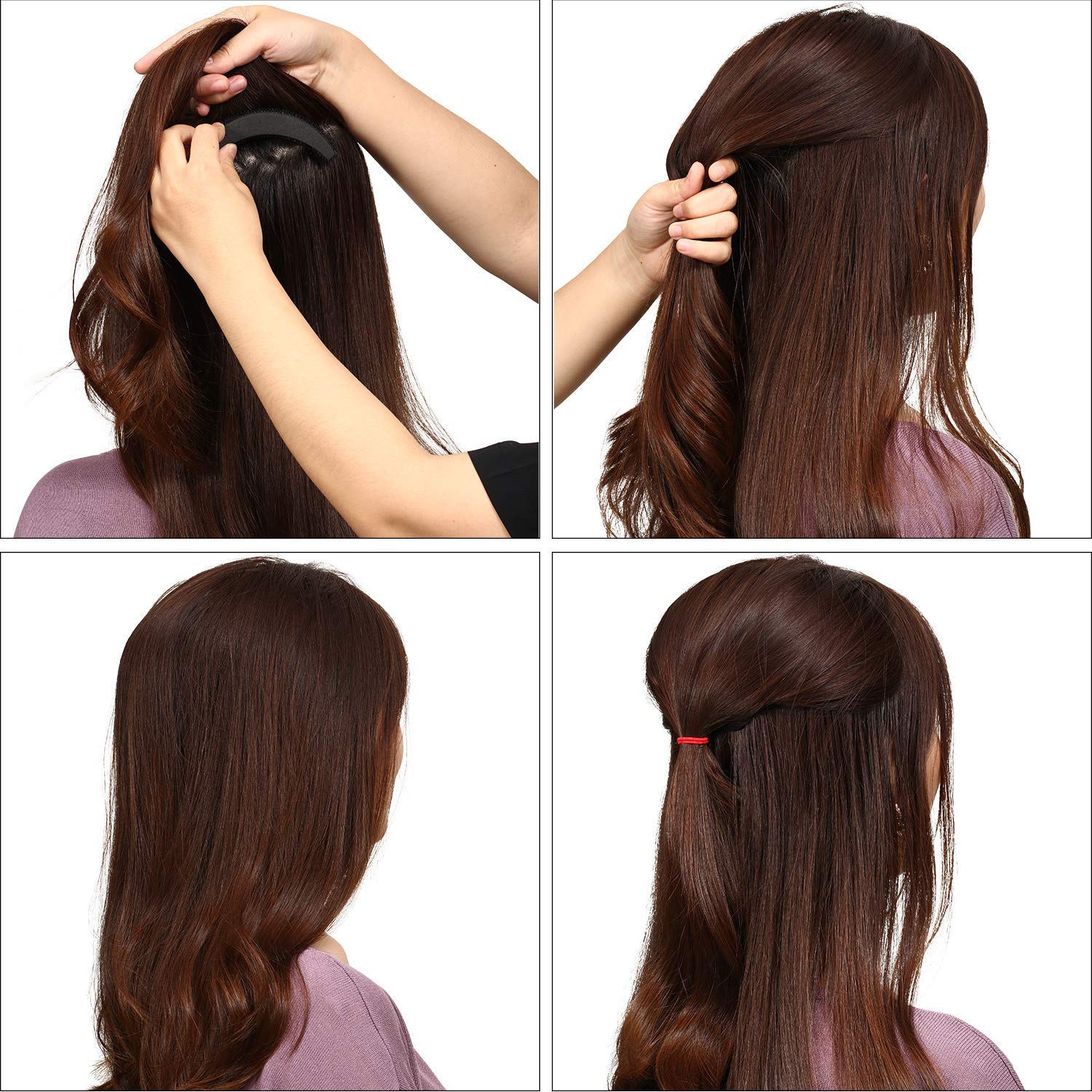 WILLBOND hair insert placed in crown demonstrating instant volume and discreet coverage