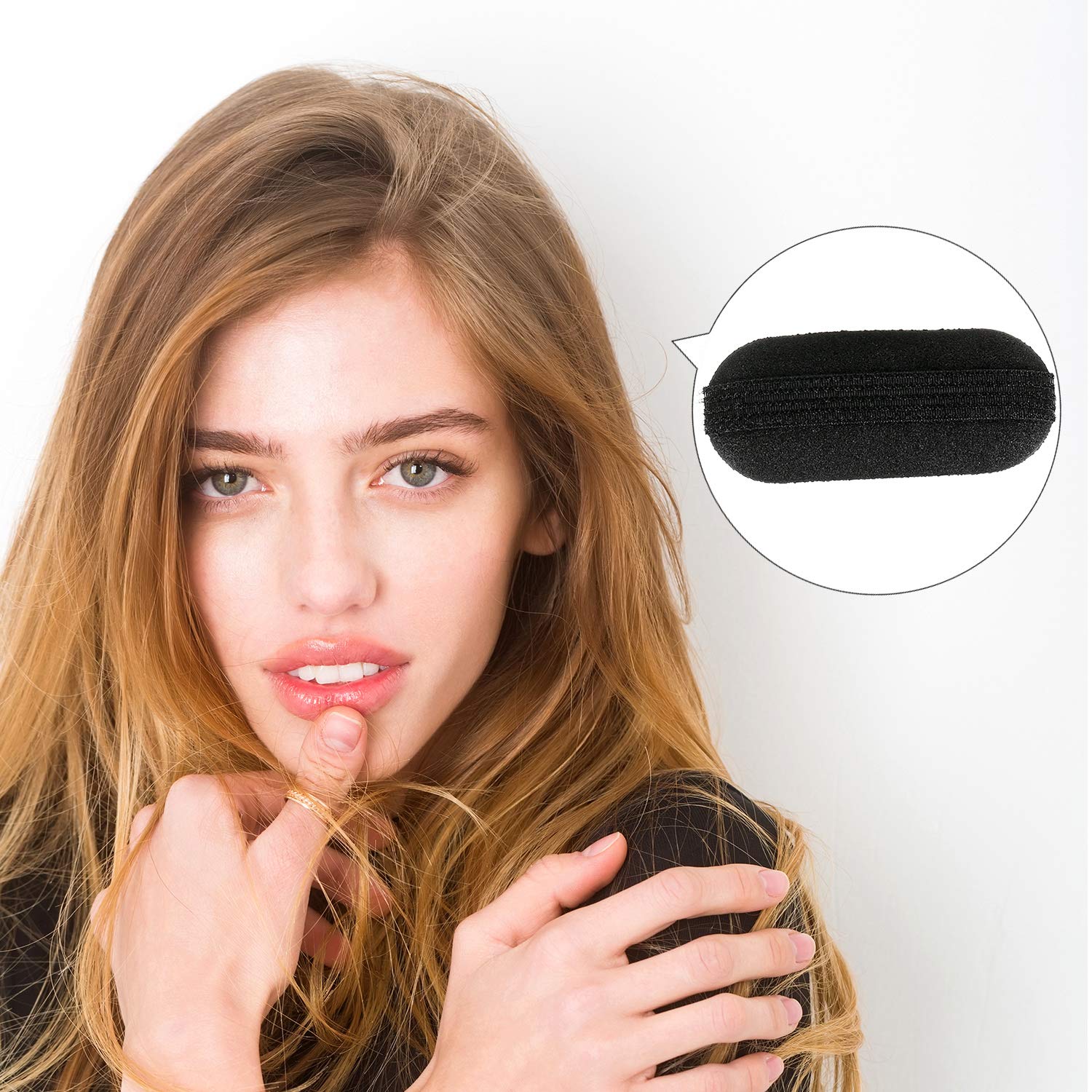 WILLBOND insert placed under hair during styling demonstrating easy volume boost benefit