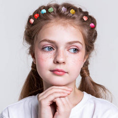 WILLBOND clips styled for a party look, adds playful color and finishing detail benefit
