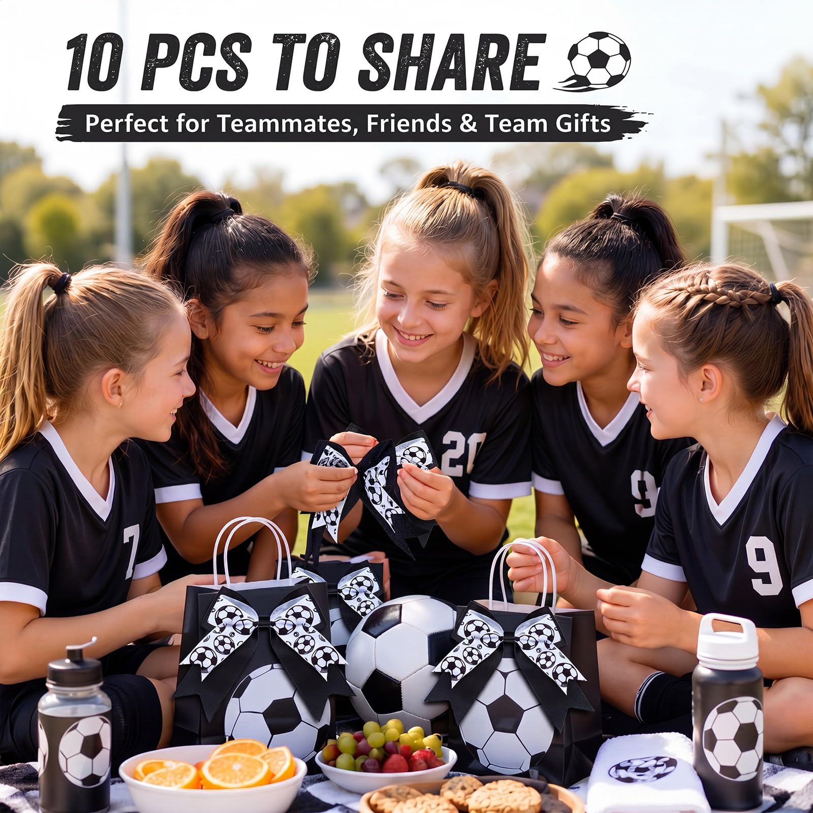 WILLBOND team on match day wearing bows showing coordinated look and team spirit benefit