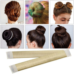WILLBOND woman using bun maker in mirror benefit fast everyday updo