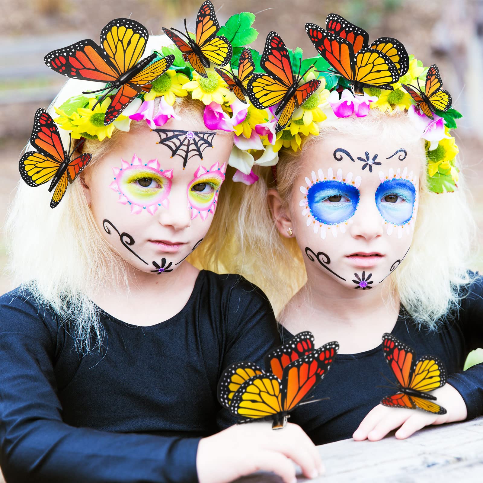 WILLBOND butterflies attached to fabric hat, instant festive decoration benefit