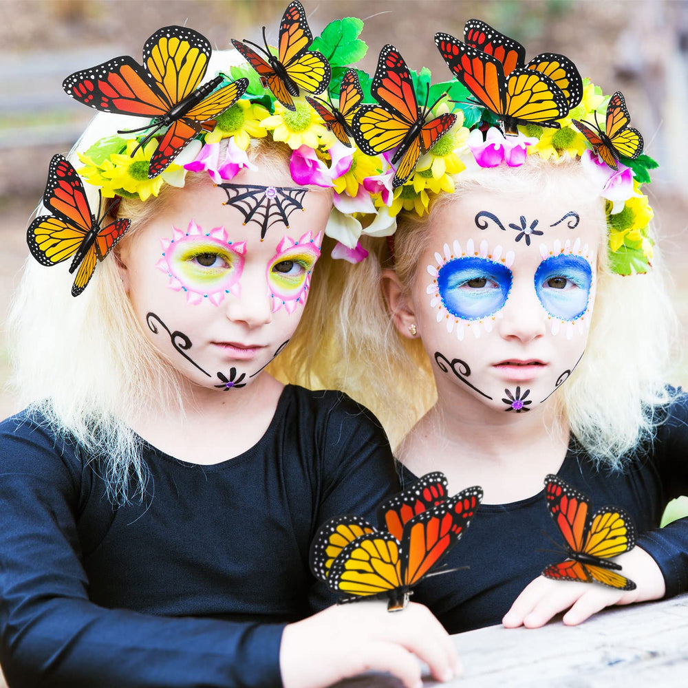 WILLBOND butterflies attached to fabric hat, instant festive decoration benefit