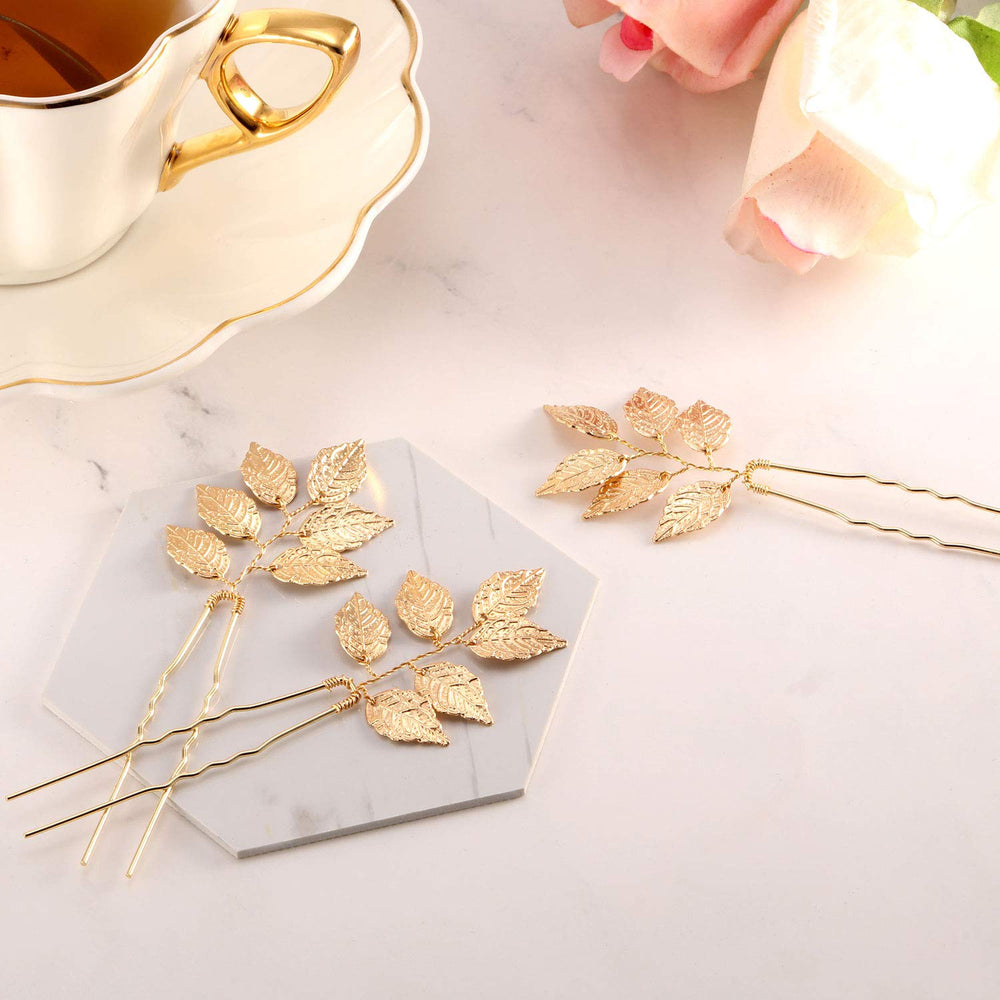 WILLBOND hair pins arranged in a bride's low bun adding vintage shimmer