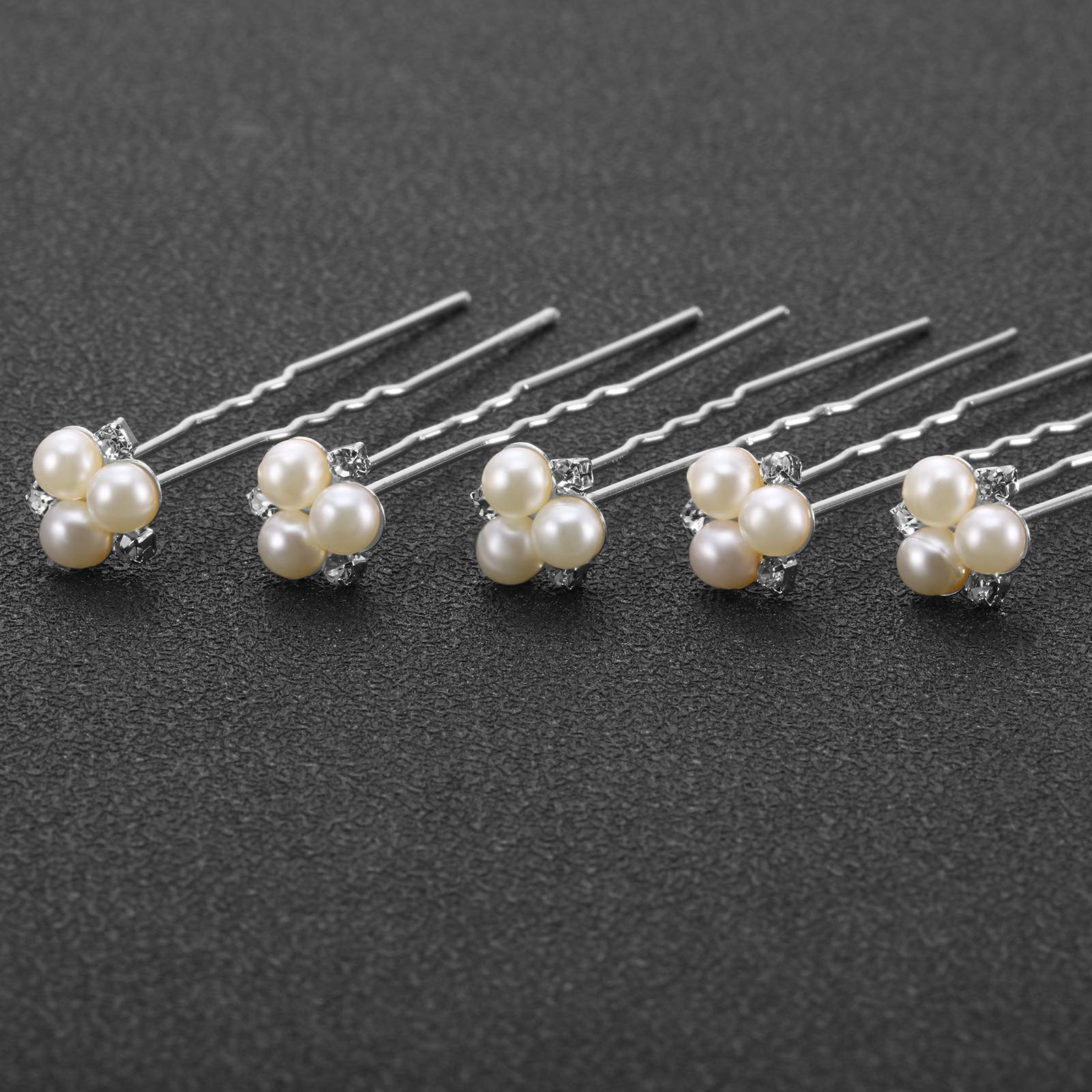 WILLBOND hair pins placed in bridal updo showing secure hold and decorative finish