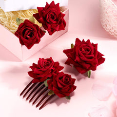 WILLBOND rose clips worn by bridal party illustrating coordinated event-ready look