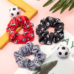 WILLBOND scrunchie next to a hand for size comparison, compact and travel-friendly