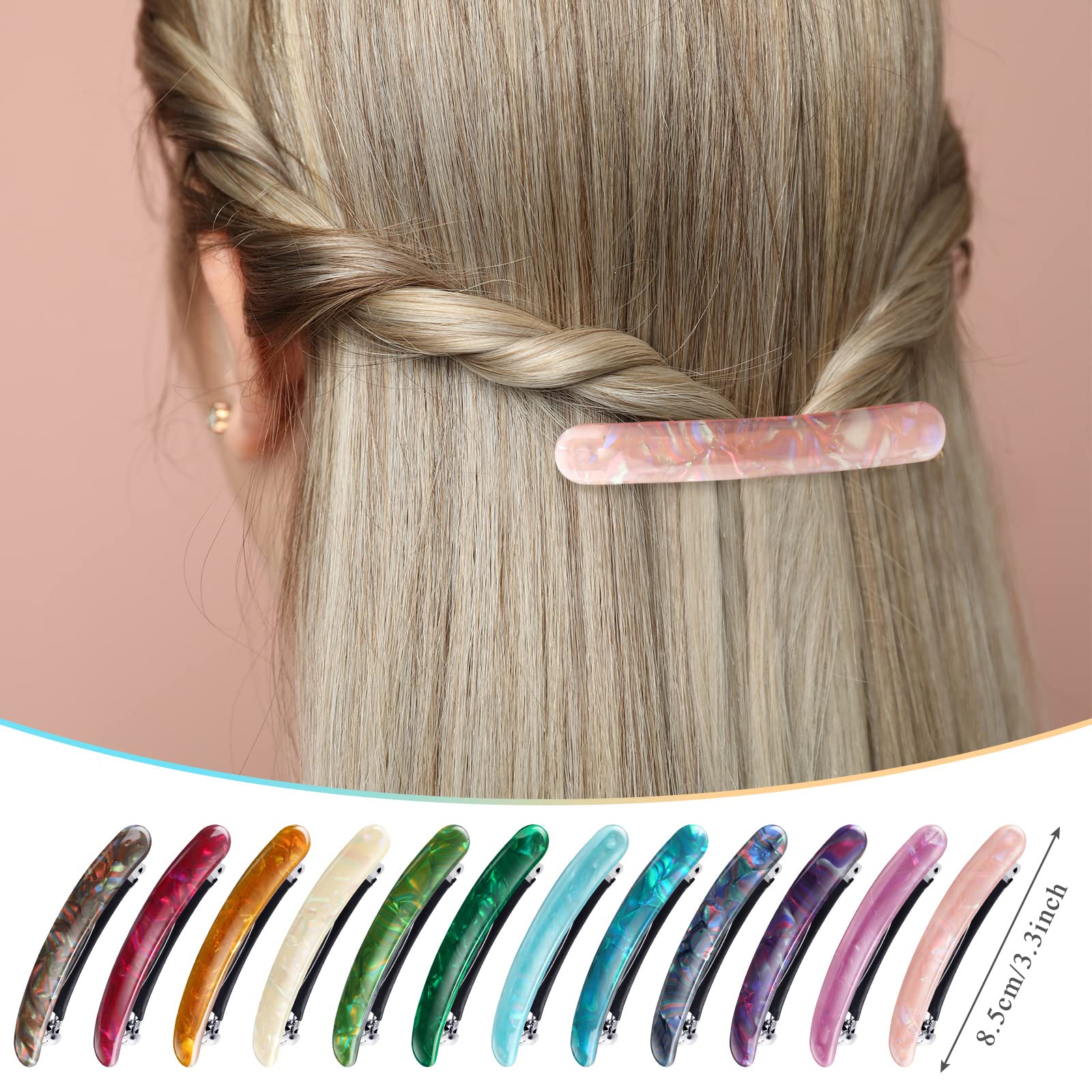 willbond barrette beside ruler showing 8.5 cm size for accurate scale and fit expectations