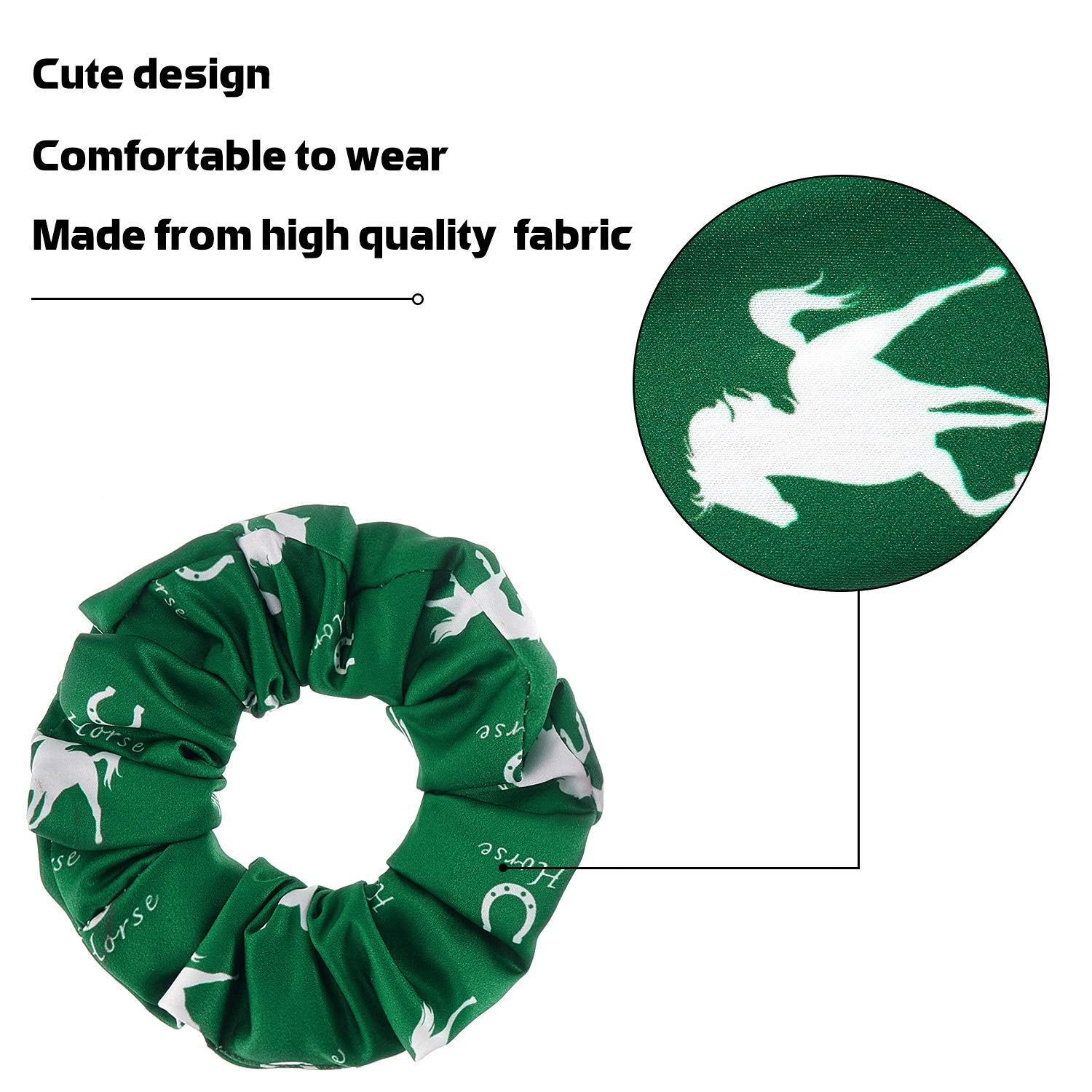 WILLBOND scrunchie stretched to display elastic strength and flexibility