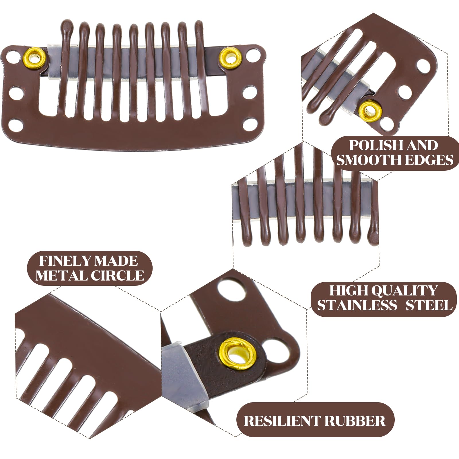 WILLBOND silicone bar detail on clip protecting hair and reducing irritation