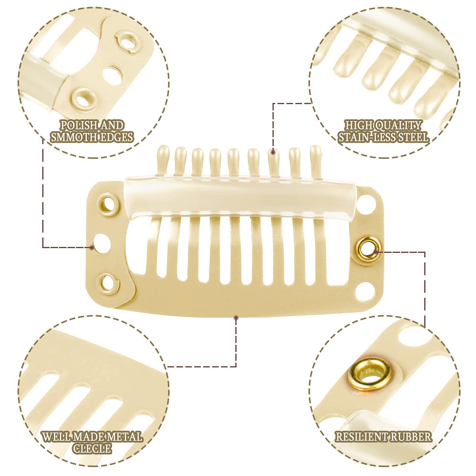 WILLBOND silicone strip detail protecting hair and reducing pull for comfortable wear