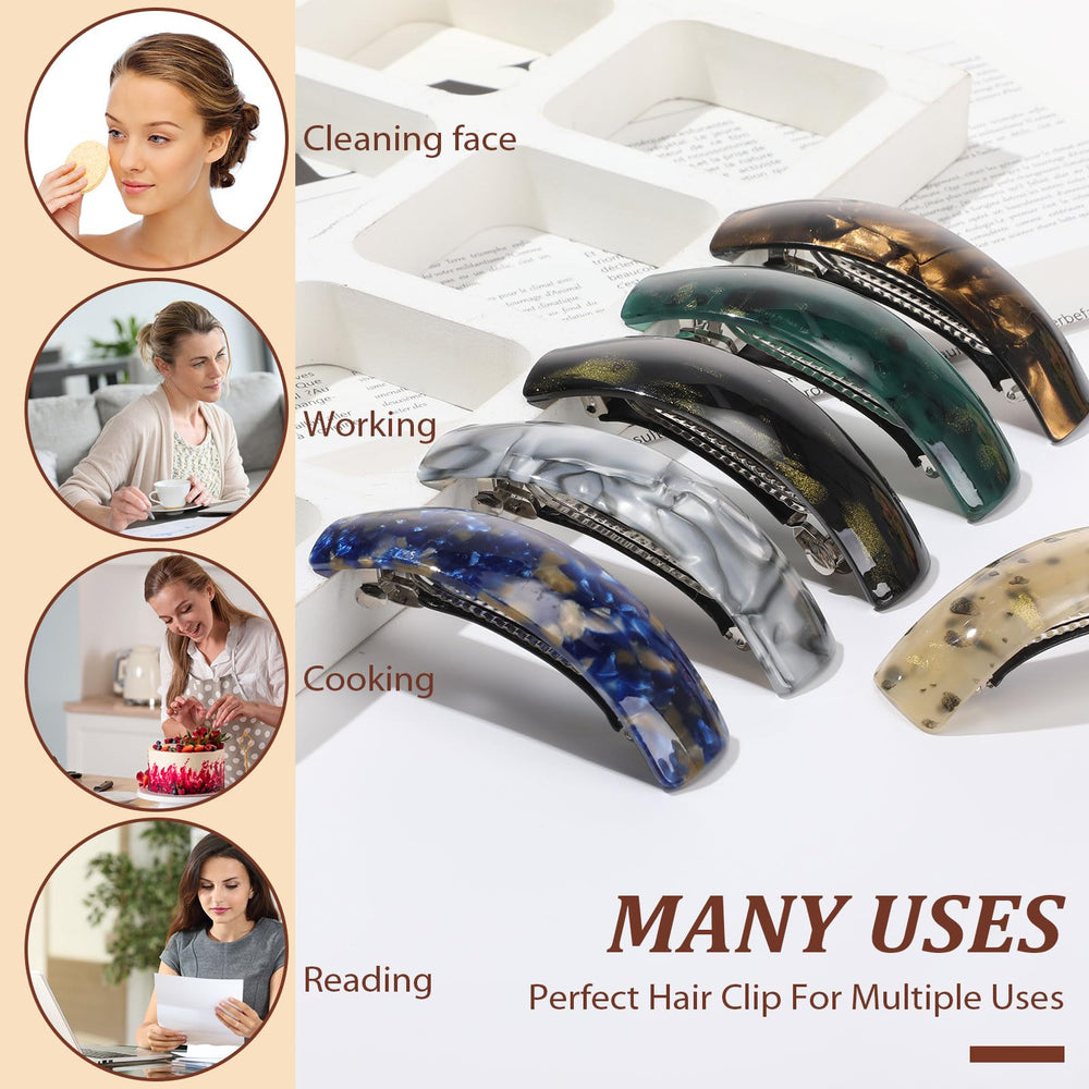 WILLBOND six-colour barrettes arranged flatlay, matches multiple outfits