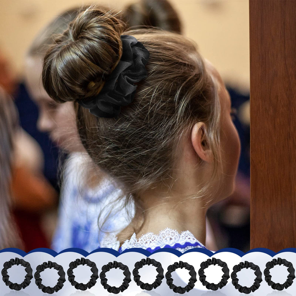 WILLBOND scrunchie beside coin for scale showing compact travel-friendly size