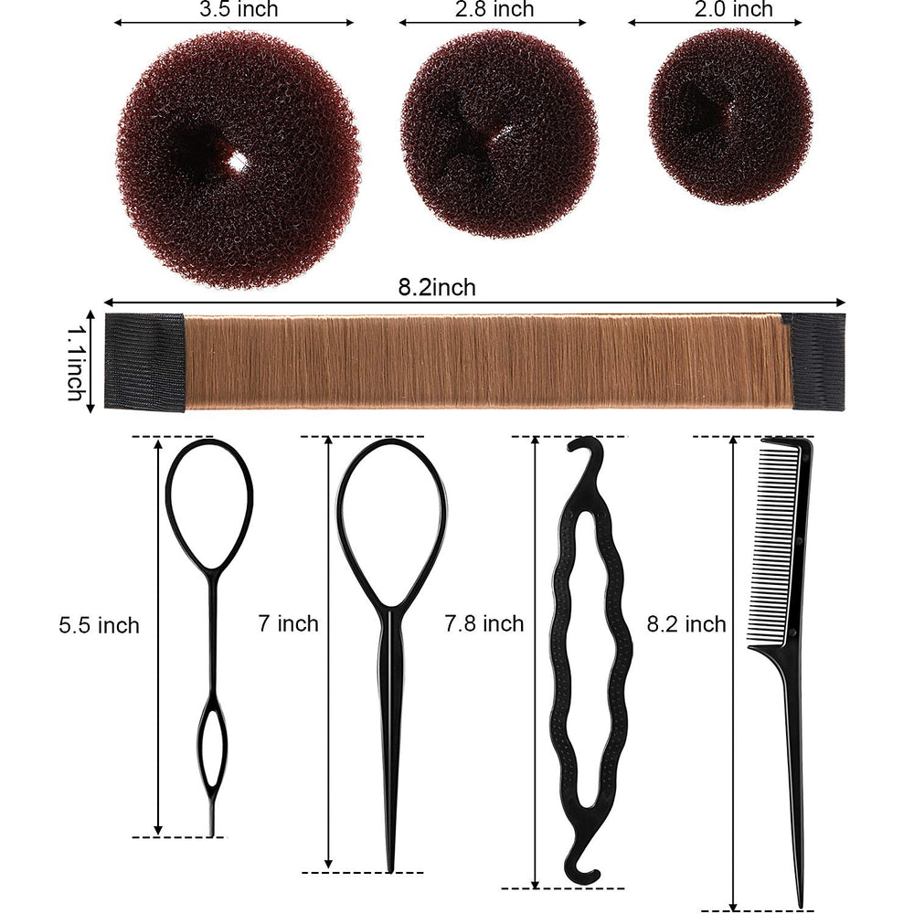 WILLBOND three hair donuts lined up to show size options and volume boost
