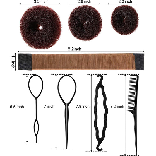 WILLBOND three hair donuts lined up to show size options and volume boost