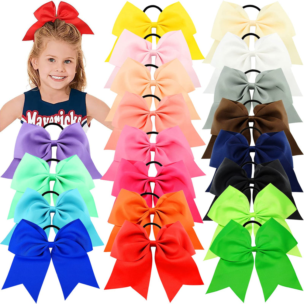WillingTee front-packaging showing 20-piece cheer bow set for teams