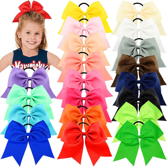 WillingTee front-packaging showing 20-piece cheer bow set for teams