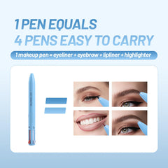 winb pen placed in clutch demonstrating compact travel-ready design