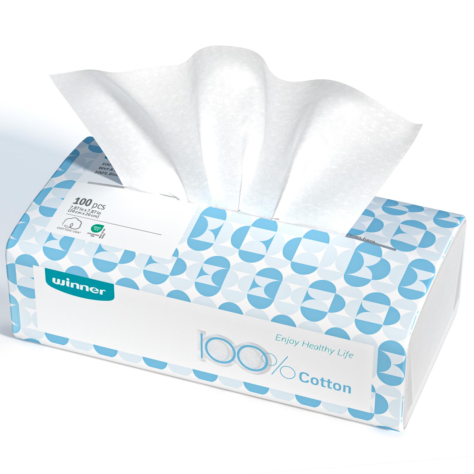 Winner front packaging showing pack and count, clear hygiene benefit
