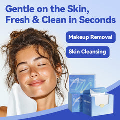 Winner removing foundation showing effective makeup lift benefit