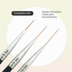 Winstonia brush creating clean striped nail design for speed