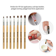 Winstonia brushes lined showing handle shapes and improved grip control