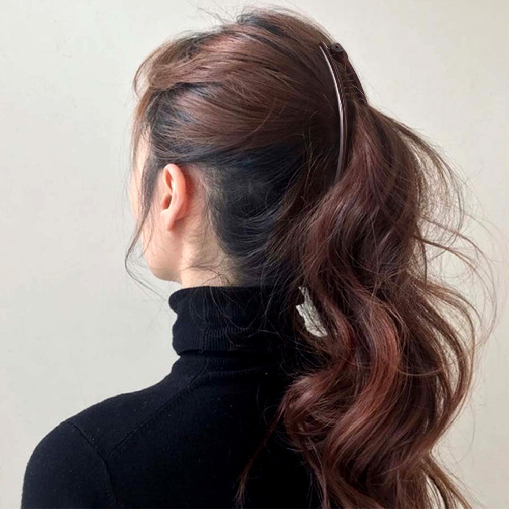 Winsyison clip securing a full French twist showing reliable hold for events