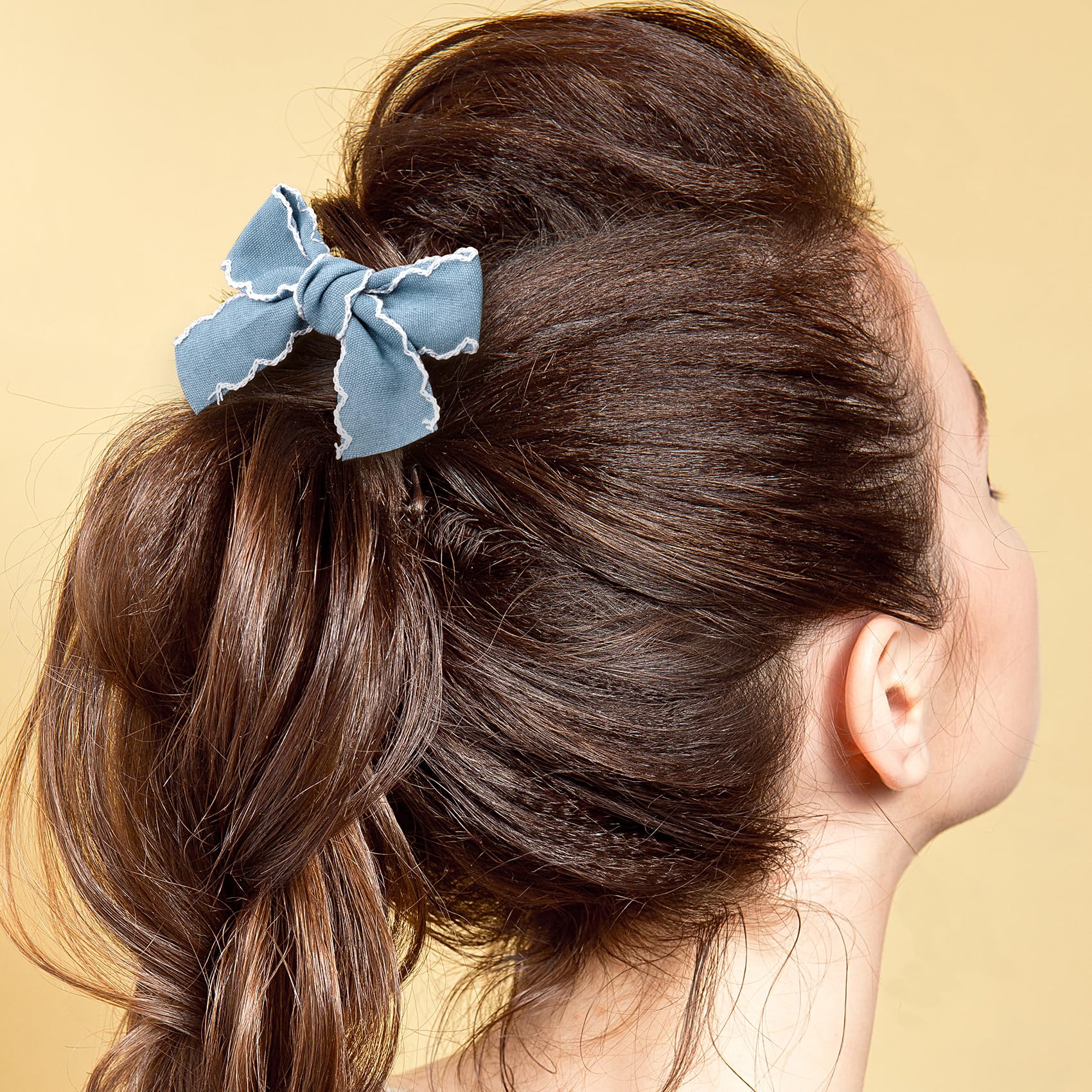 Winsyison bow clip worn in half-up hairstyle demonstrating style boost and comfortable hold