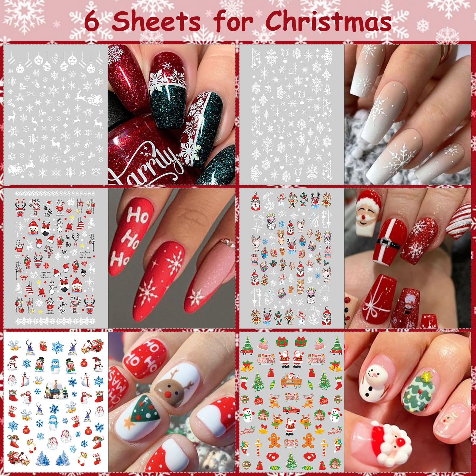 winthrop Christmas and Valentine designs including Santa and hearts for festive nails