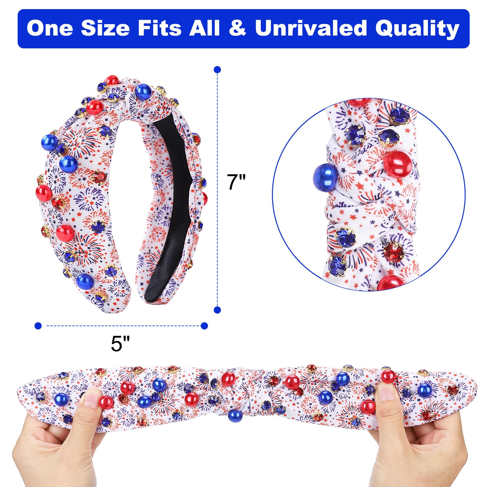 winthrop flat lay of two headbands as a gift-ready patriotic pair