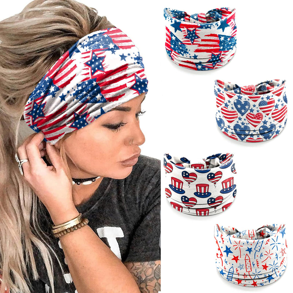 winthrop front packaging showing four patriotic headbands and instant festive styling