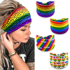 winthrop front view showing four rainbow headbands and bold colors for visibility
