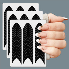 winthrop guide applied on nail edge demonstrating precise smile-line control