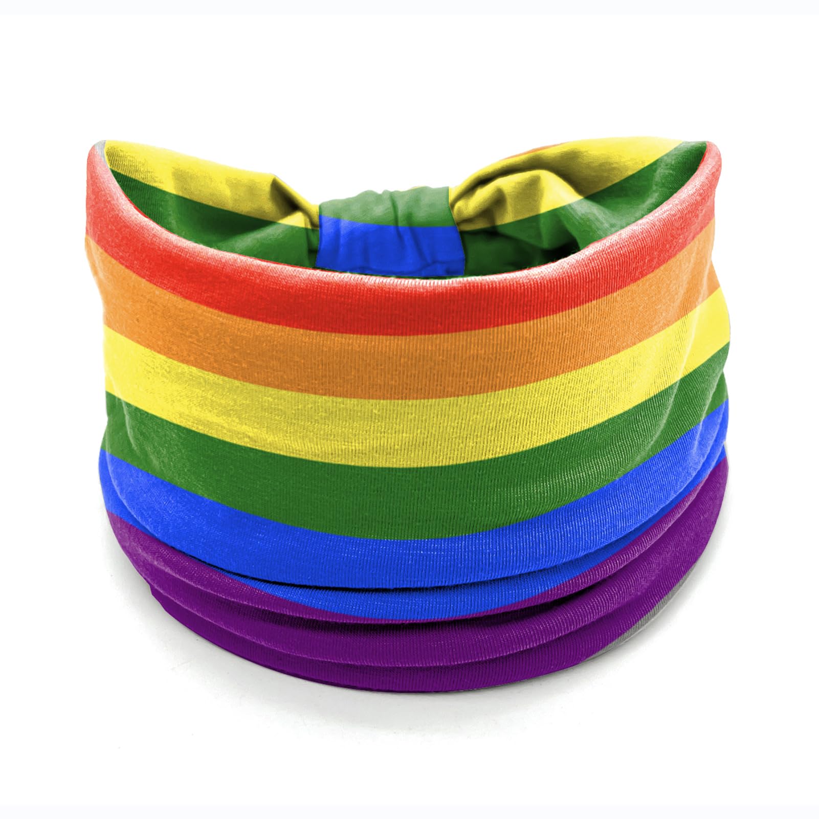 winthrop headband worn at parade demonstrating secure fit and pride support