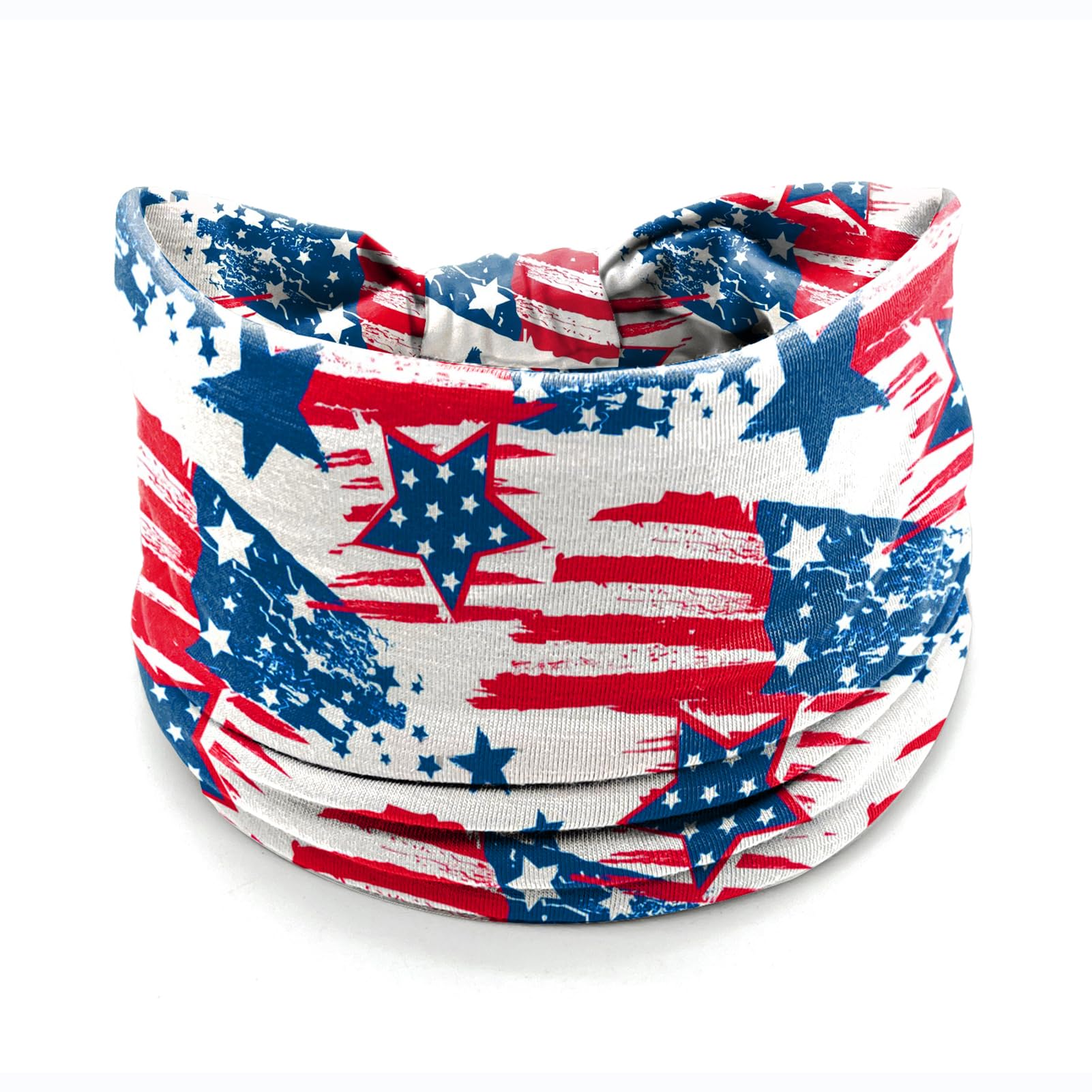winthrop flat layout of four distinct red white blue patterns for outfit coordination