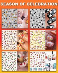 winthrop stickers applied to press-on nails demonstrating quick DIY benefit