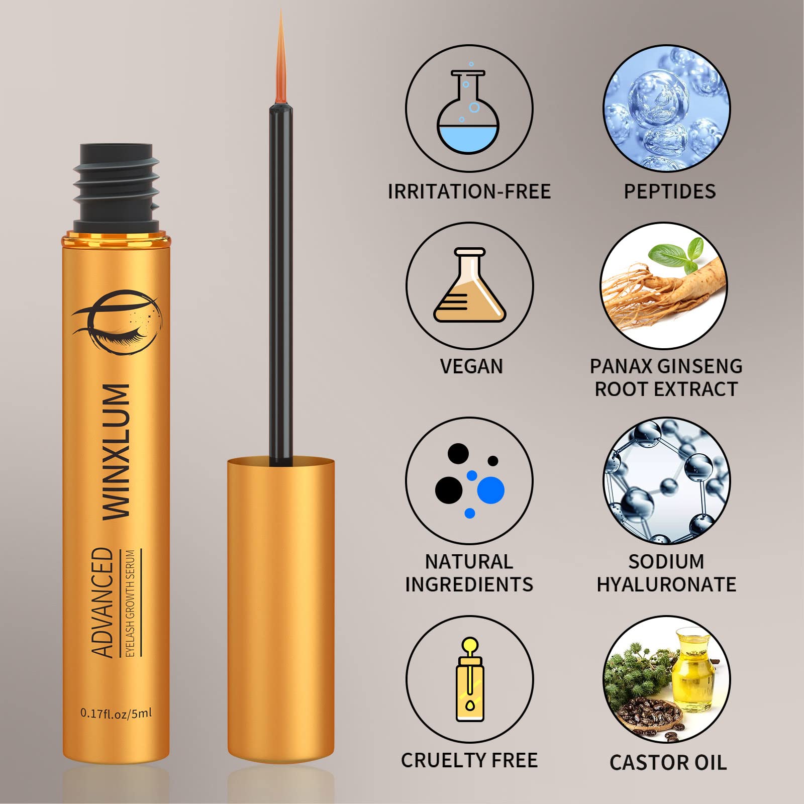 Winxlum applicator tip closeup for precise lash and brow application