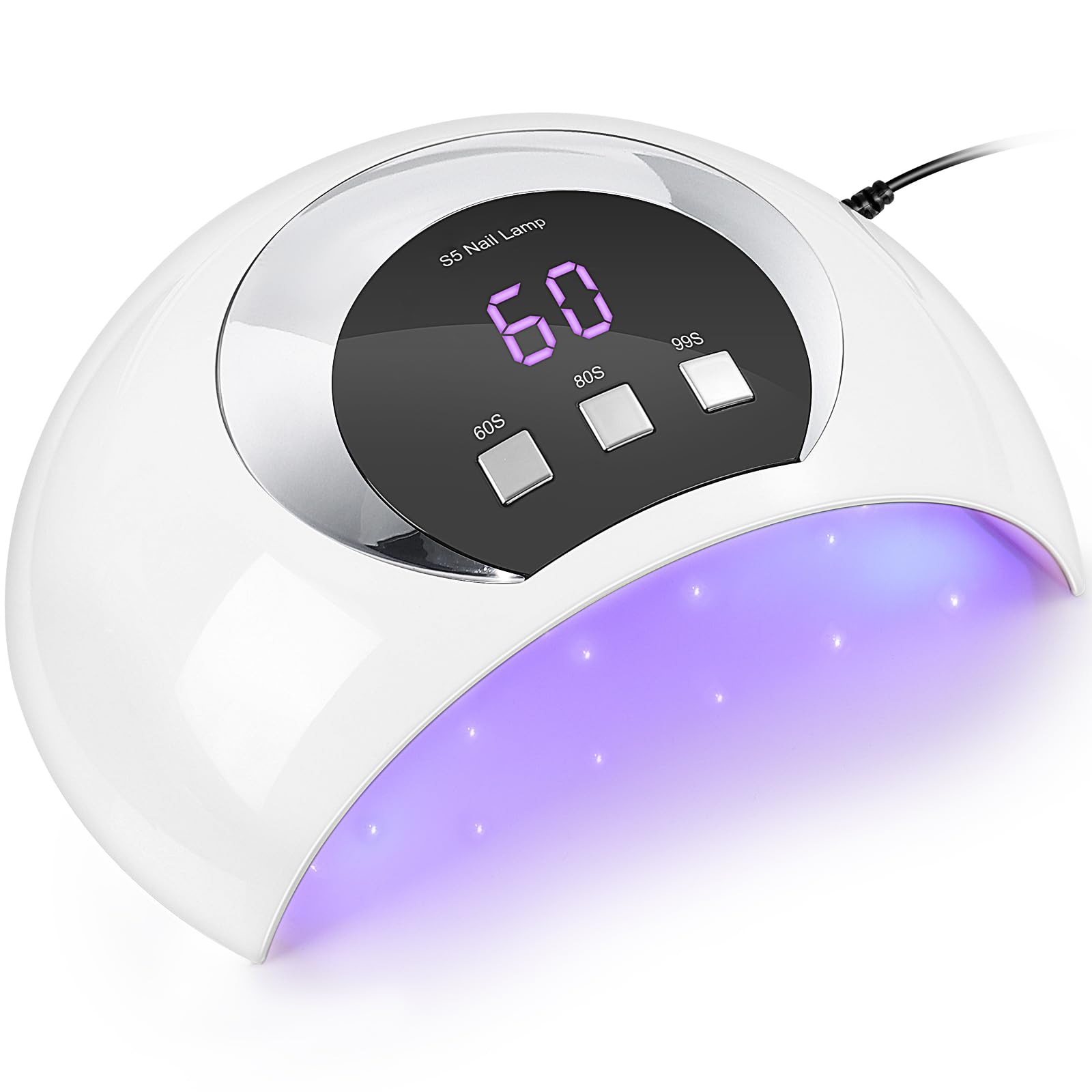 Wisdompark front view showing sleek shell and wide curing opening for easy manicure