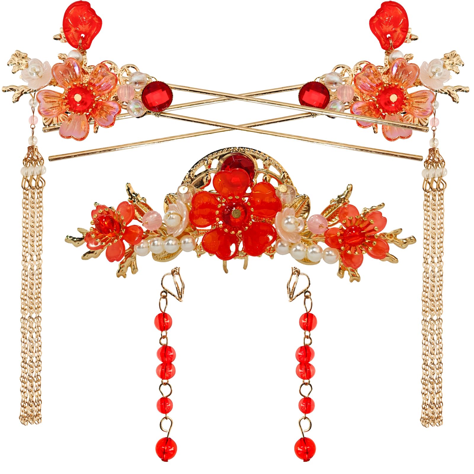 Wisewo front view of full five-piece set showing coordinated decorative elements and ease of styling