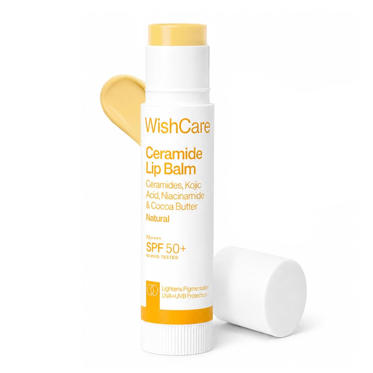 WishCare front packaging showing SPF 50 protection and compact design
