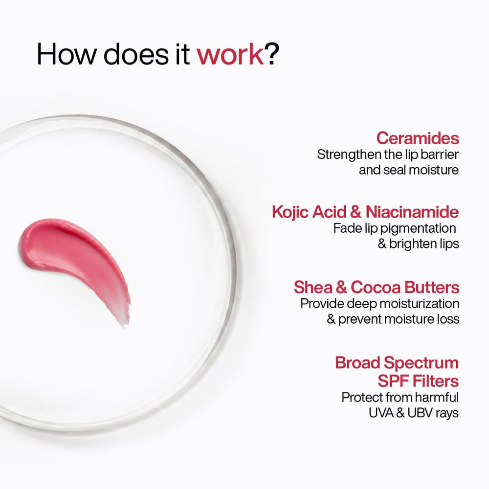 WishCare product label highlighting niacinamide ingredient for smoother-looking lips