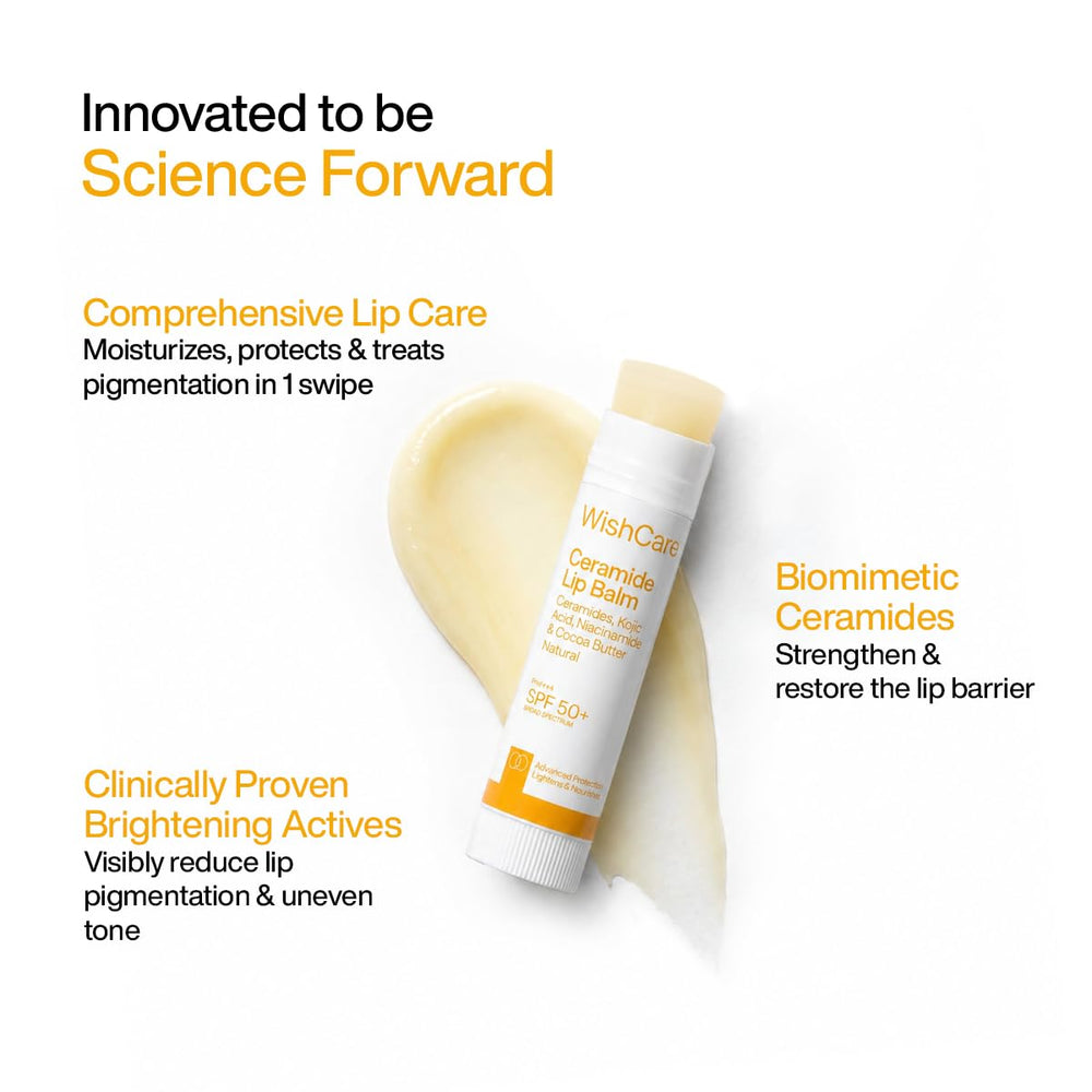 WishCare ingredient label focusing on niacinamide for smoother lips