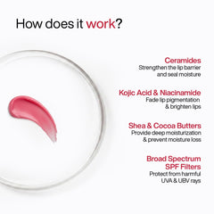 WishCare product label highlighting niacinamide ingredient for smoother-looking lips