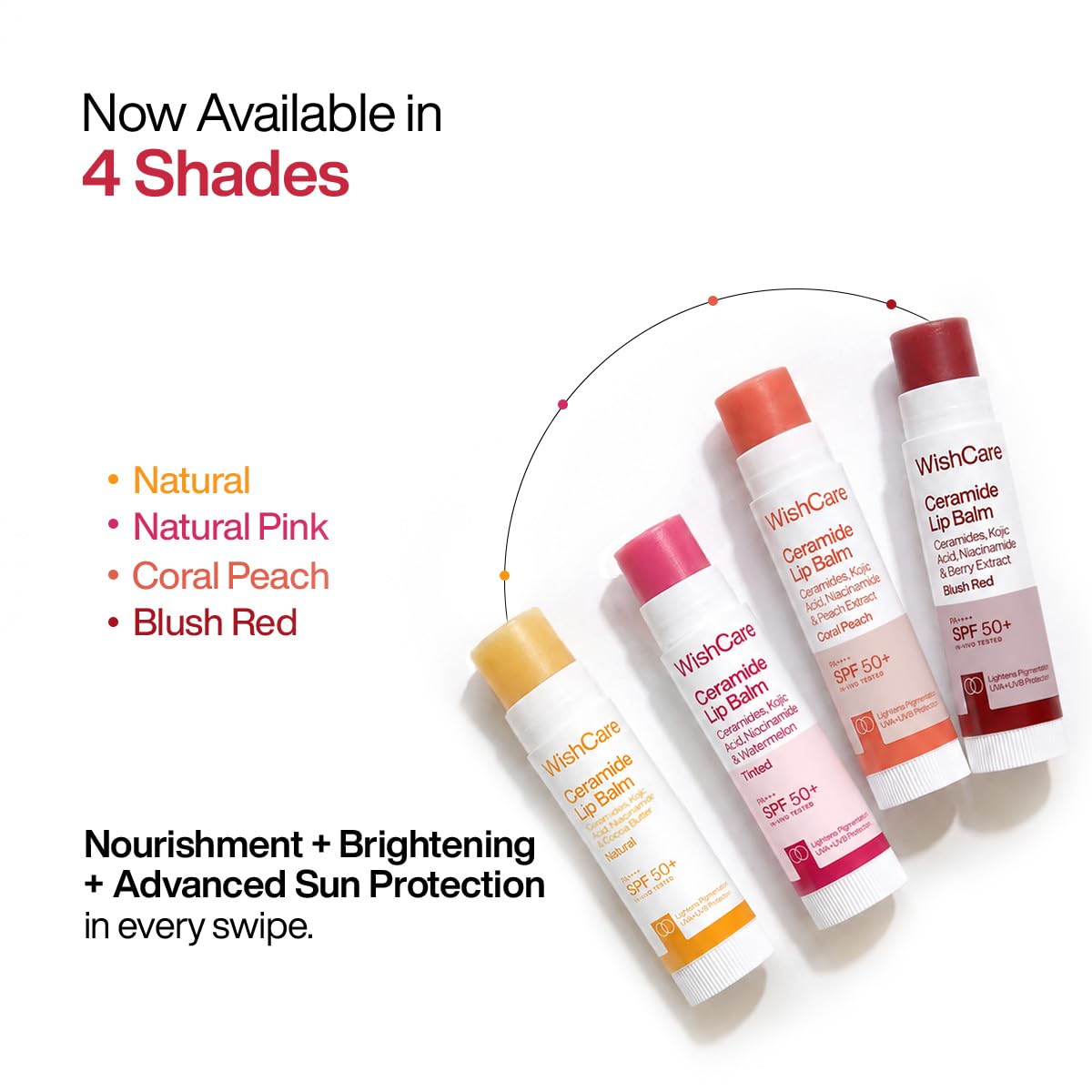 WishCare balm in outdoor setting illustrating SPF 50 PA+++ sun protection benefit