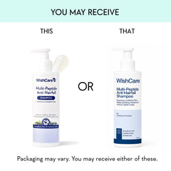 WishCare label close-up highlighting ingredients and usage benefits