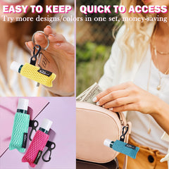 WK IEASON sleeve clipped to keyring demonstrating instant lip balm access