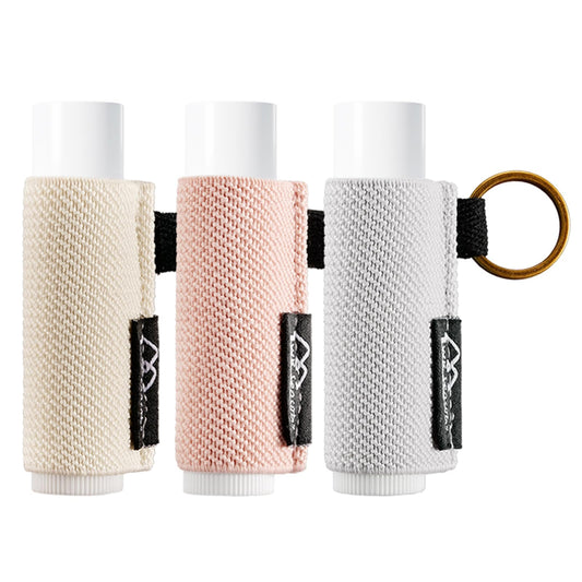 WK IEASON front view of keychain lip balm holder showing clip and color