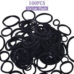WKJHO hair tie used in a thick bun, showing strong stretch and comfort benefit