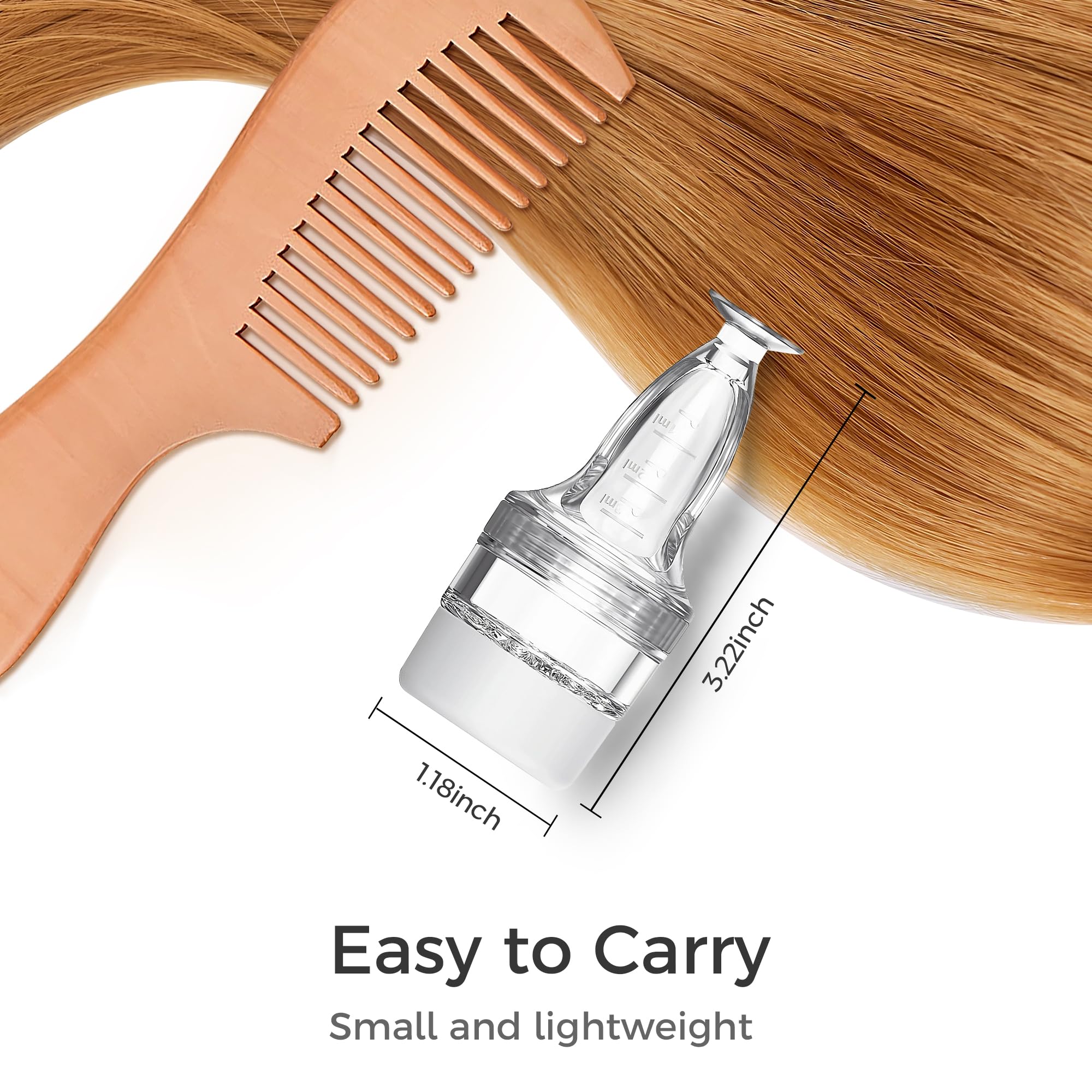WL-YBOPRO packed in a travel bag for on-the-go precise hair treatment application